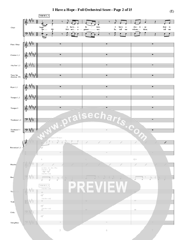 I Have A Hope Conductor's Score (Tommy Walker)