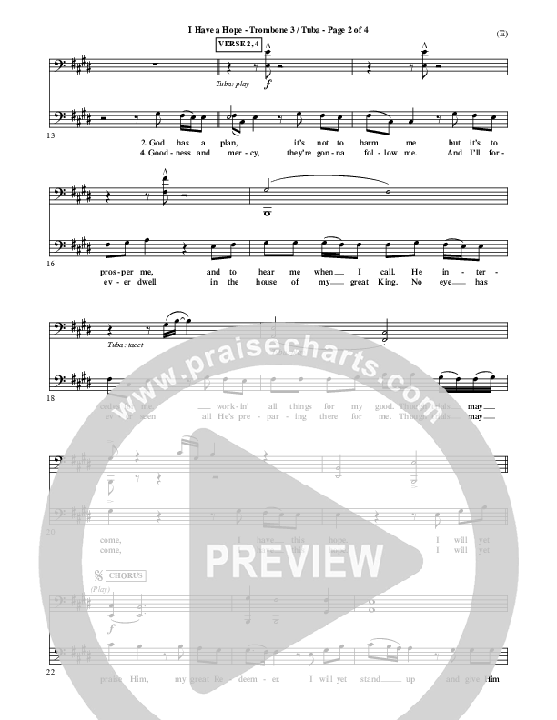 I Have A Hope Trombone 3/Tuba (Tommy Walker)