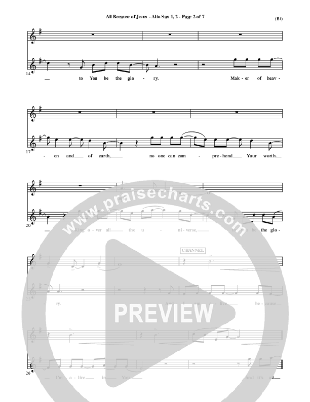 All Because Of Jesus Alto Sax 1/2 (FEE Band)