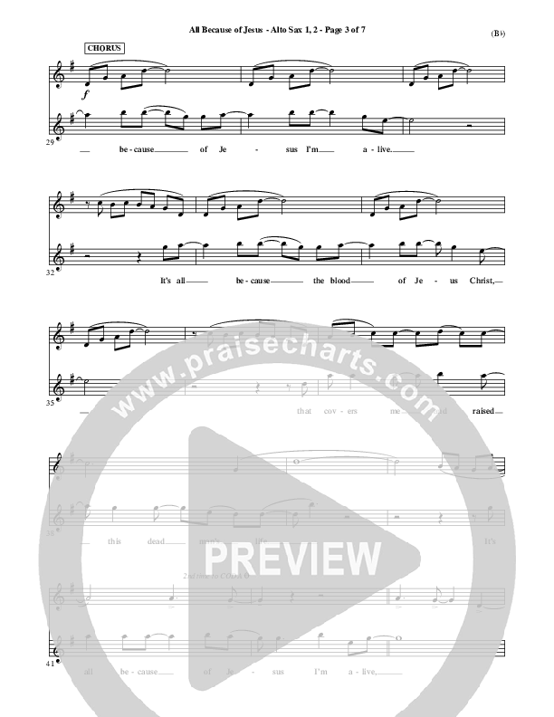 All Because Of Jesus Alto Sax 1/2 (FEE Band)