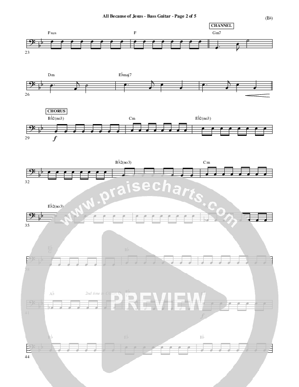 All Because Of Jesus Bass Guitar (FEE Band)