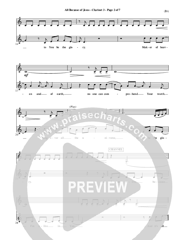 All Because Of Jesus Clarinet 3 (FEE Band)