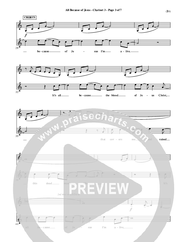 All Because Of Jesus Clarinet 3 (FEE Band)