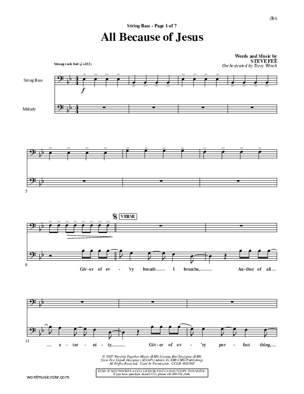 All Because Of Jesus Double Bass (FEE Band)