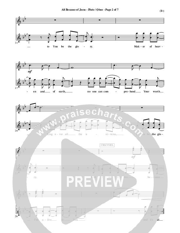 All Because Of Jesus Flute/Oboe (FEE Band)