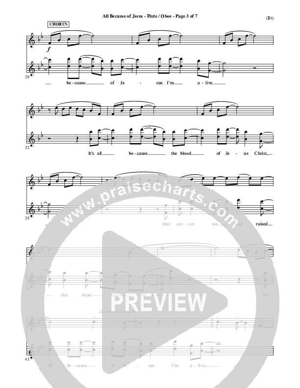 All Because Of Jesus Flute/Oboe (FEE Band)