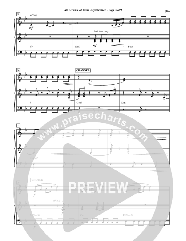 All Because Of Jesus Synth (FEE Band)