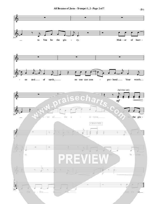 All Because Of Jesus Trumpet 1,2 (FEE Band)