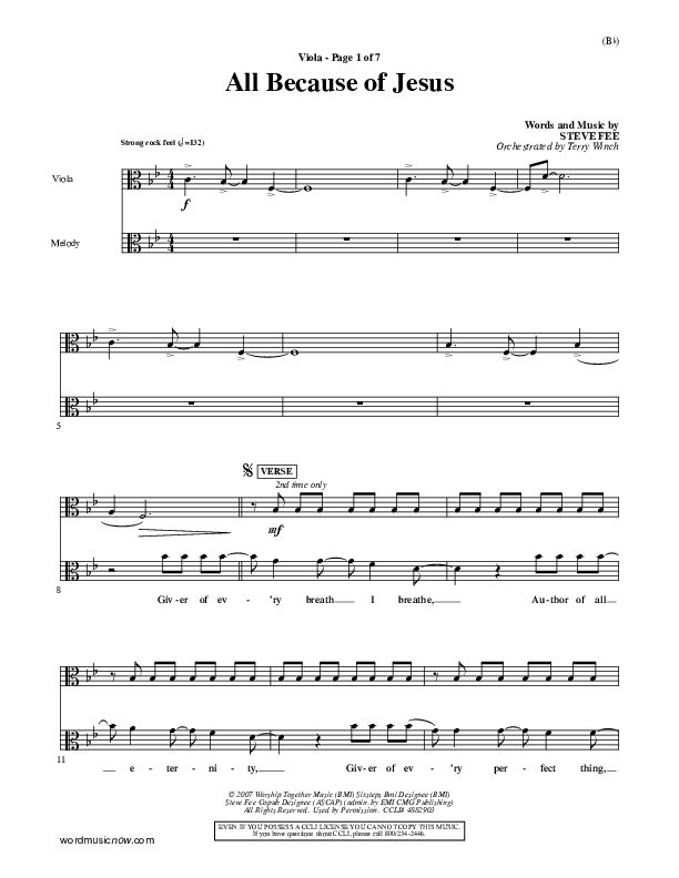 All Because Of Jesus Viola (FEE Band)