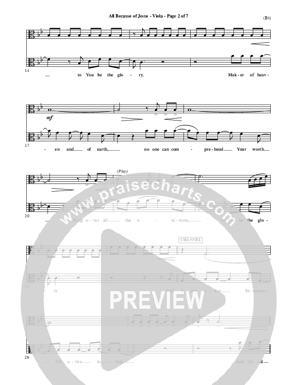 All Because Of Jesus Viola (FEE Band)