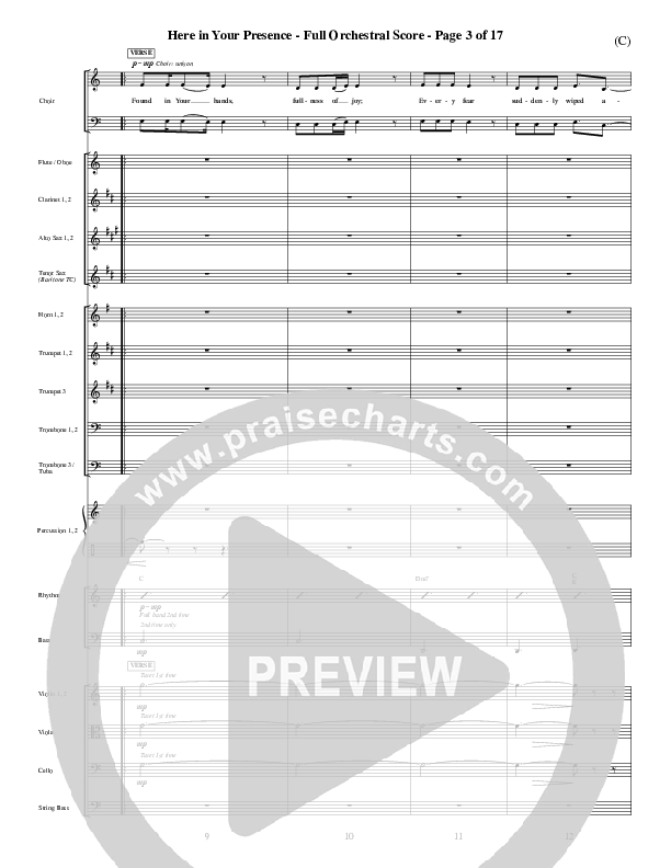 Here In Your Presence Conductor's Score (Jon Egan)