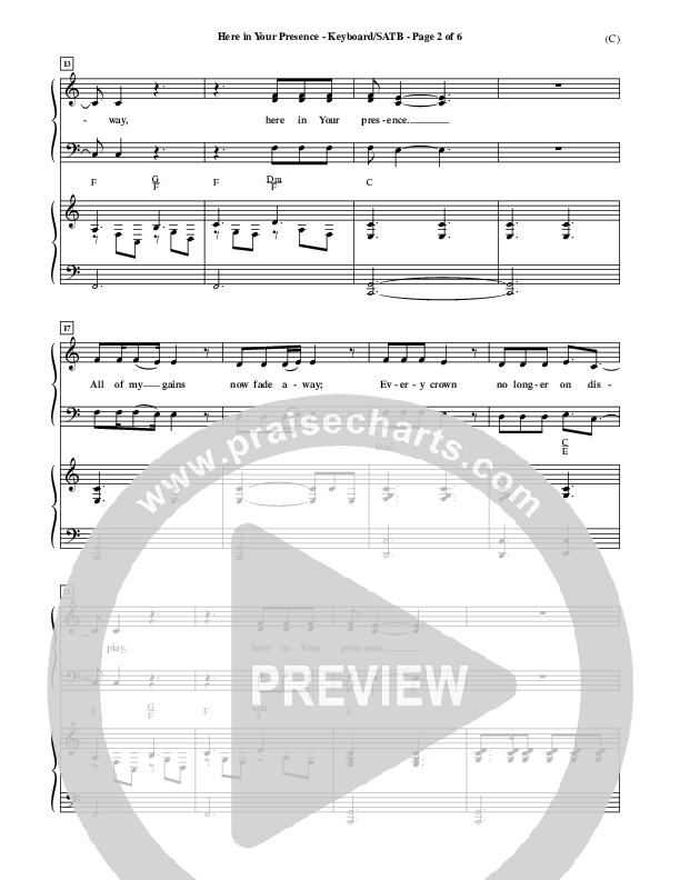 Here In Your Presence Piano/Vocal Pack (Jon Egan)