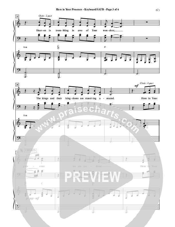 Here In Your Presence Piano/Vocal Pack (Jon Egan)