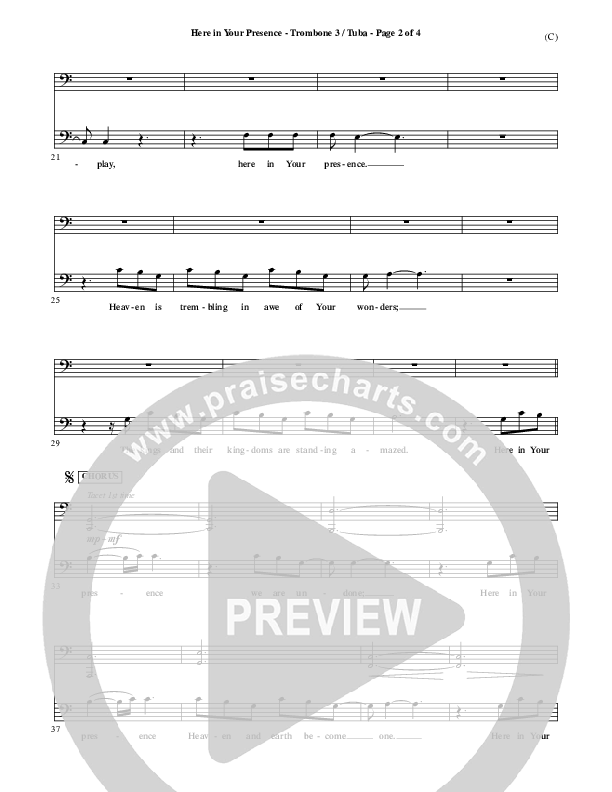 Here In Your Presence Trombone 3/Tuba (Jon Egan)