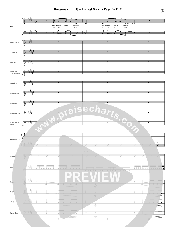 Hosanna Conductor's Score (Brooke Fraser)