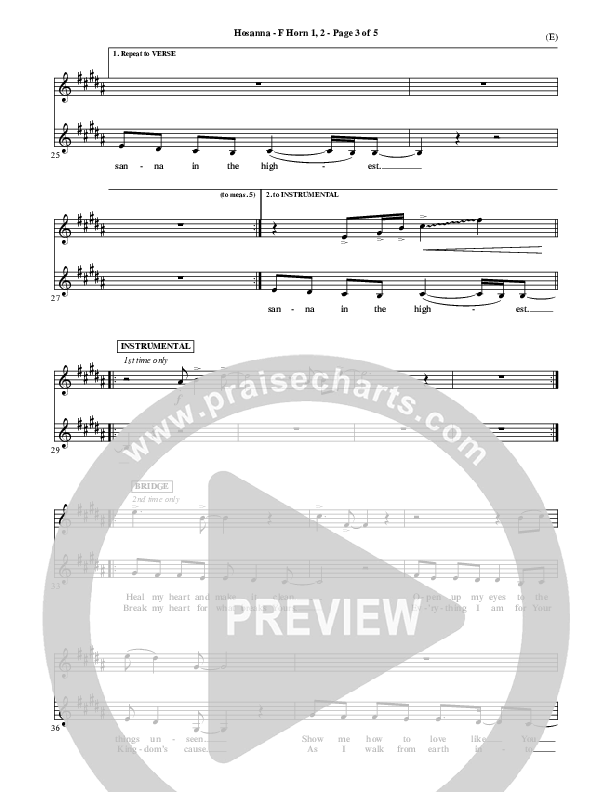 Hosanna French Horn (Brooke Fraser)