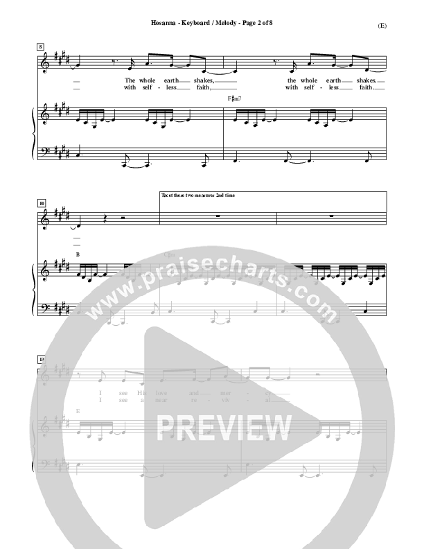 Hosanna Piano/Vocal (Brooke Fraser)