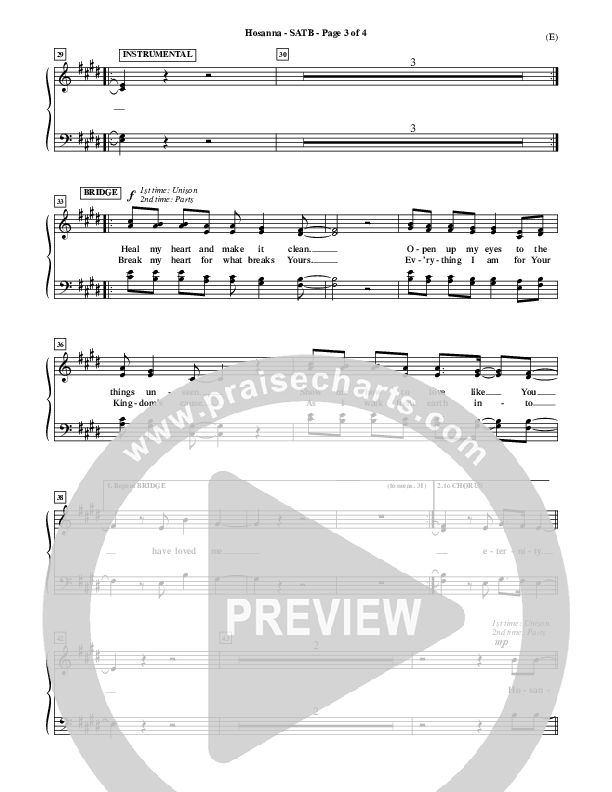 Hosanna Lead Sheet (Brooke Fraser)