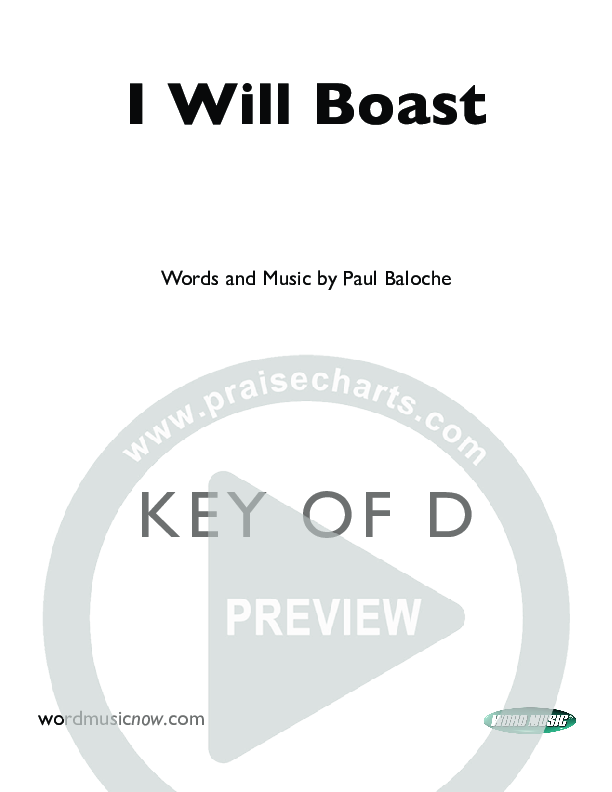 I Will Boast Orchestration (Paul Baloche)