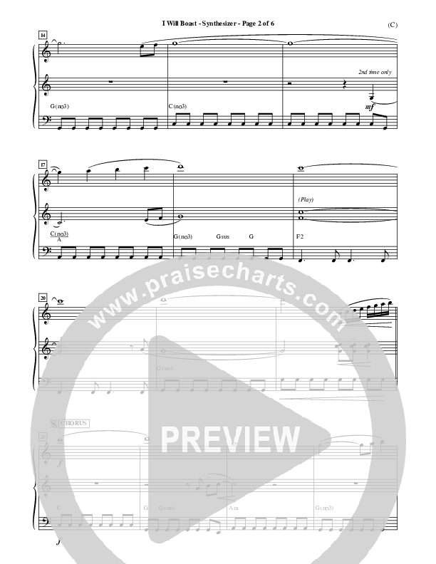 I Will Boast Synth (Paul Baloche)