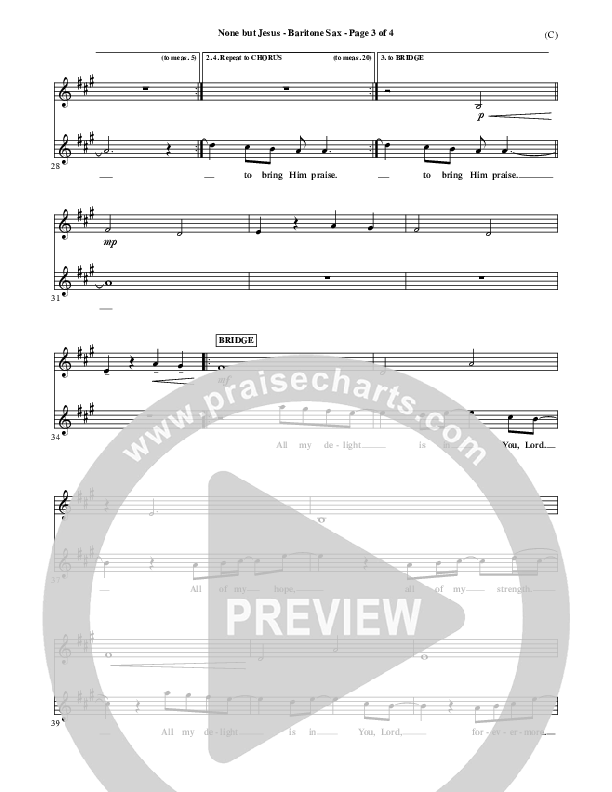 None But Jesus Bari Sax (Brooke Fraser)