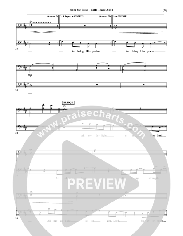 None But Jesus Cello (Brooke Fraser)