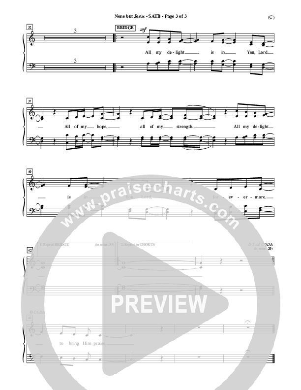 None But Jesus Choir Vocals (SATB) (Brooke Fraser)