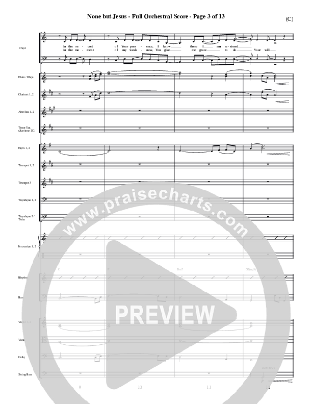 None But Jesus Conductor's Score (Brooke Fraser)