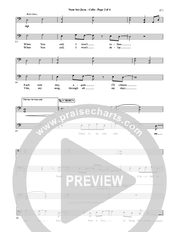 None But Jesus Contrabass (Brooke Fraser)