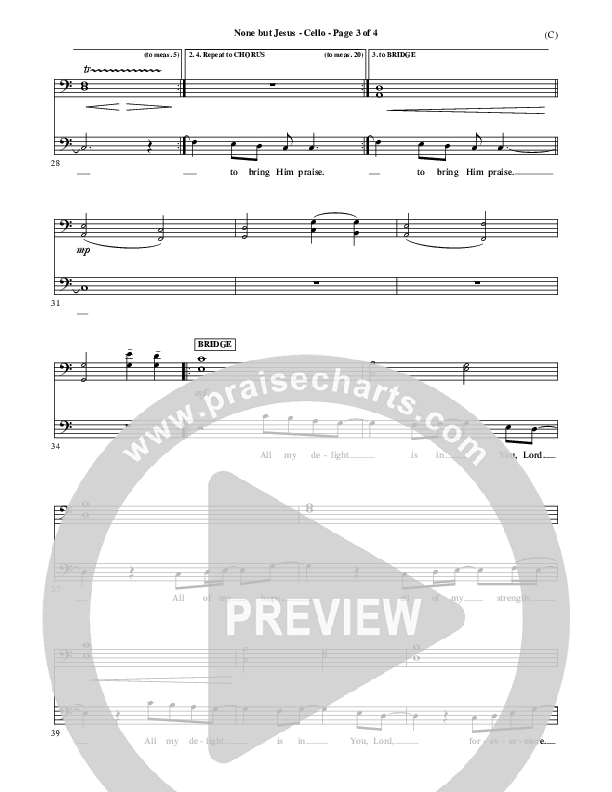 None But Jesus Contrabass (Brooke Fraser)