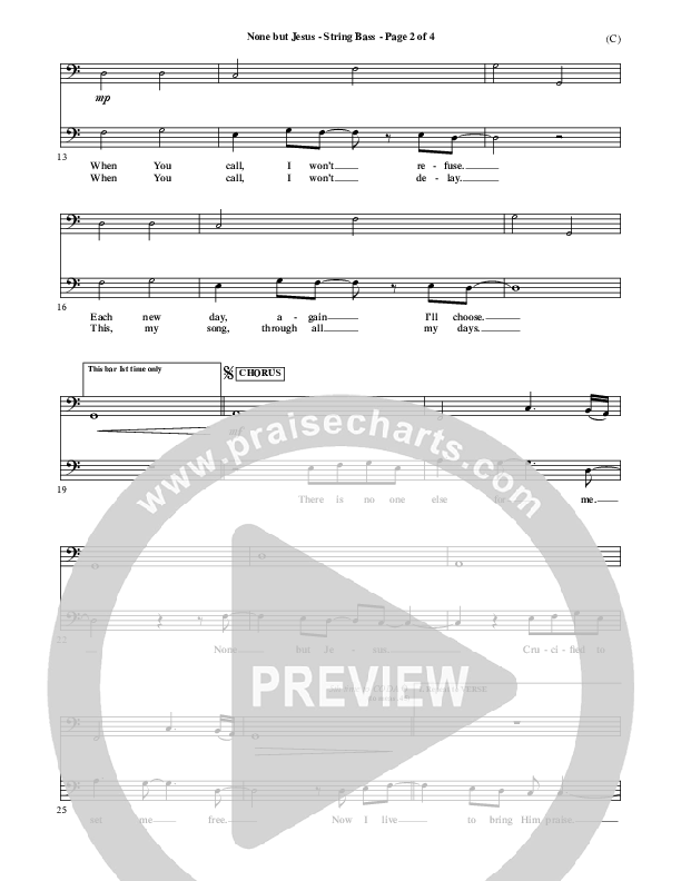 None But Jesus Double Bass (Brooke Fraser)