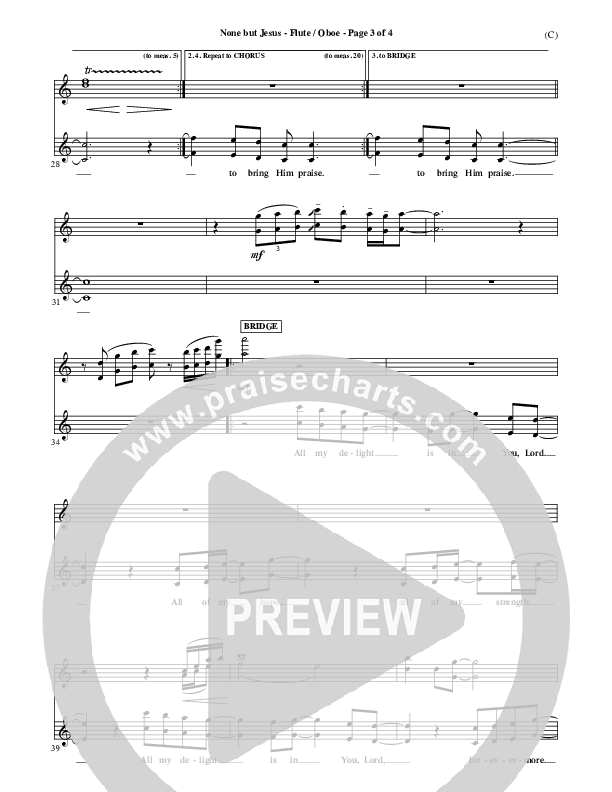 None But Jesus Flute/Oboe (Brooke Fraser)