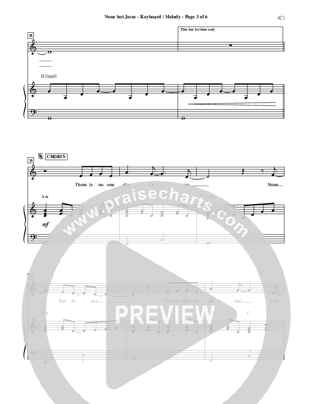 None But Jesus Piano/Vocal (Brooke Fraser)