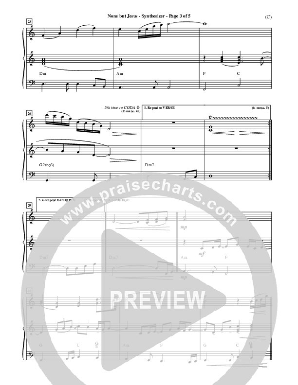 None But Jesus Synth (Brooke Fraser)