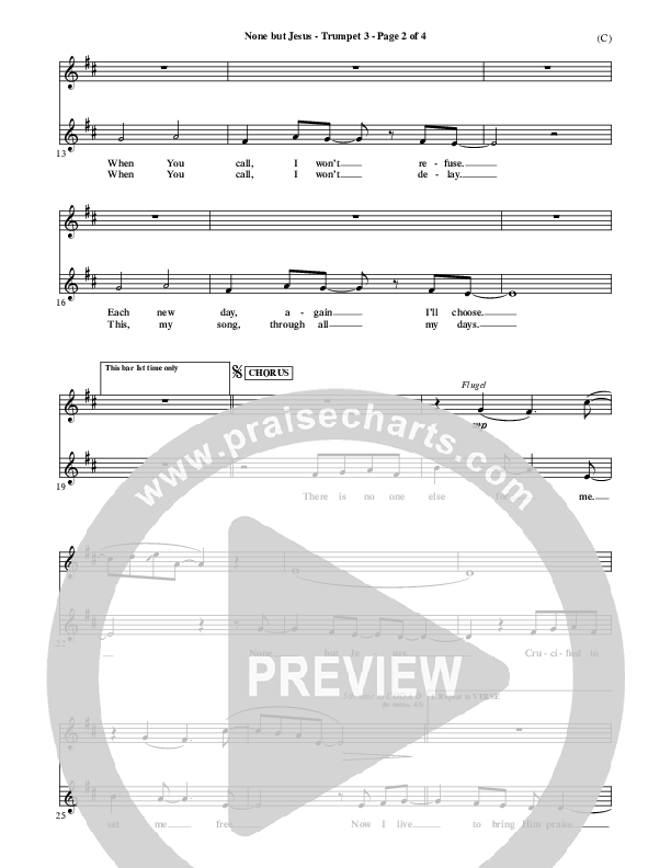 None But Jesus Trumpet 3 (Brooke Fraser)