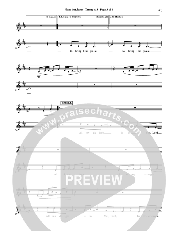 None But Jesus Trumpet 3 (Brooke Fraser)