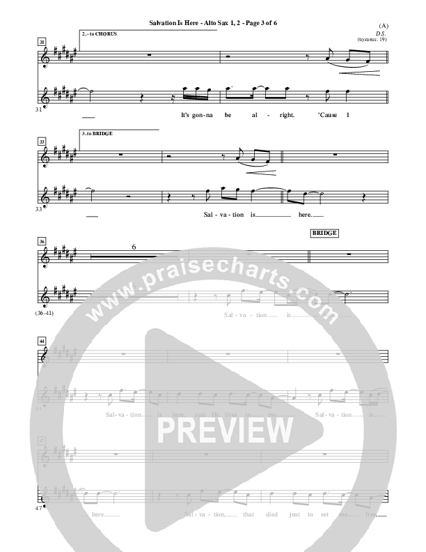 Salvation Is Here Alto Sax 1/2 (Joel Houston)