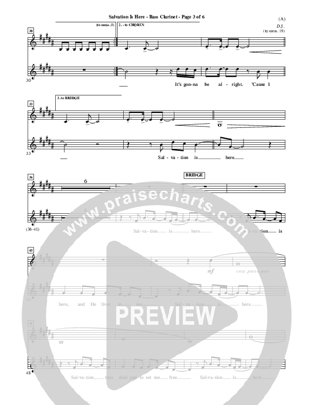 Salvation Is Here Bass Clarinet (Joel Houston)