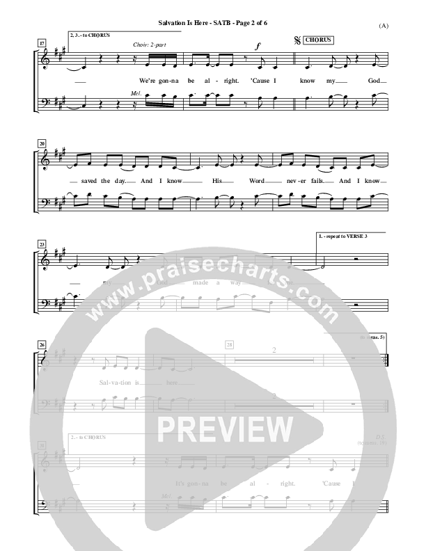 Salvation Is Here Choir Vocals (SATB) (Joel Houston)