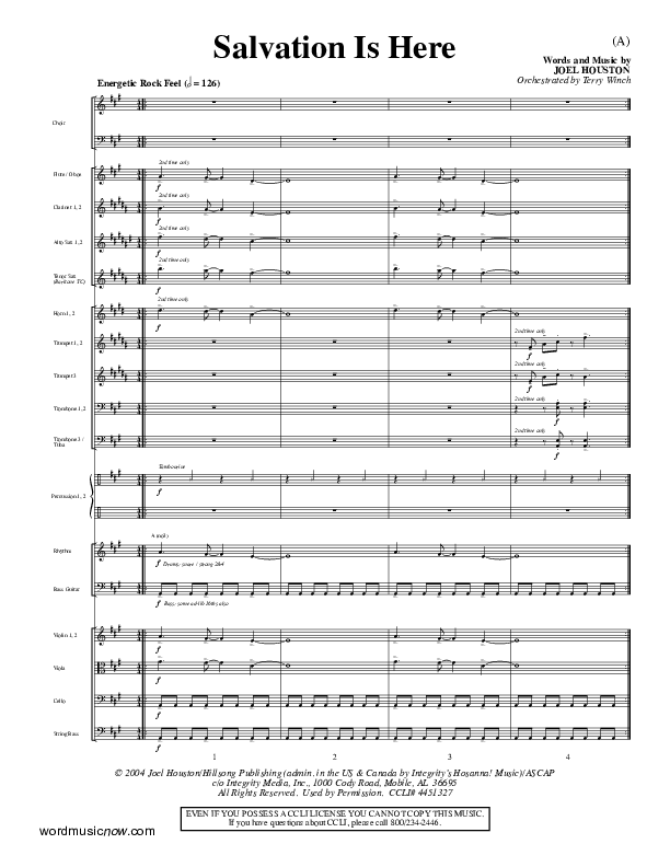 Salvation Is Here Conductor's Score (Joel Houston)