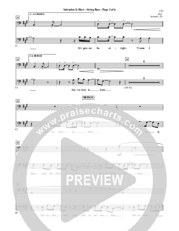 Salvation Is Here Double Bass (Joel Houston)
