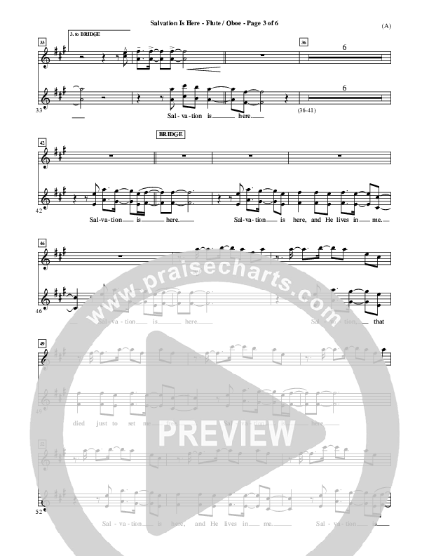 Salvation Is Here Flute/Oboe (Joel Houston)