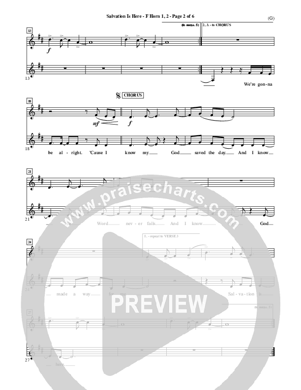 Salvation Is Here French Horn (Joel Houston)