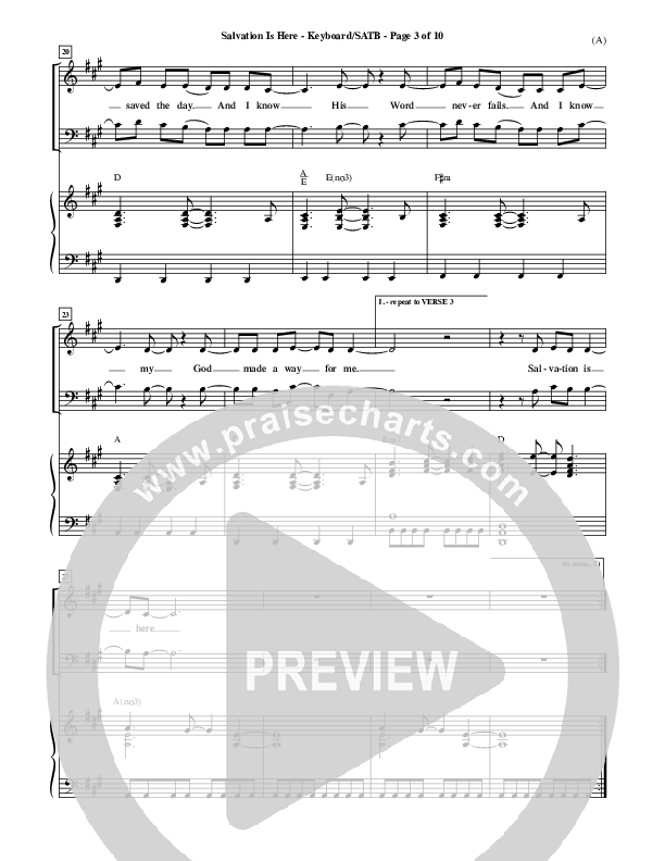 Salvation Is Here Lead Sheet (Joel Houston)