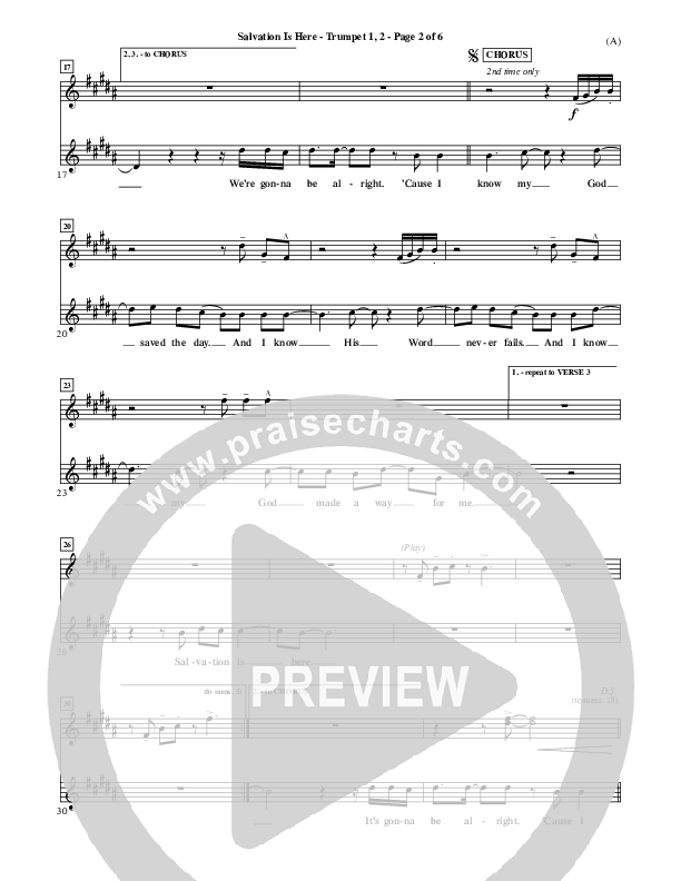 Salvation Is Here Trumpet 1,2 (Joel Houston)