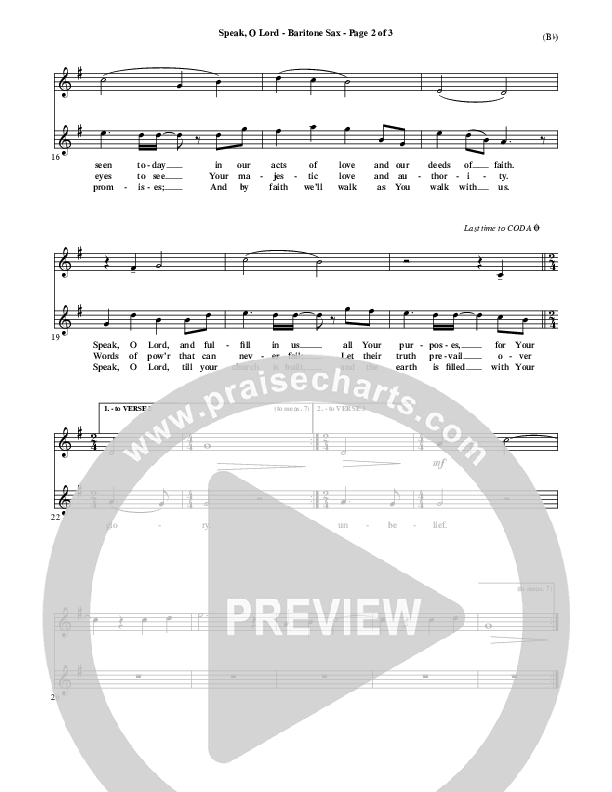 Speak O Lord Bari Sax (Stuart Townend)