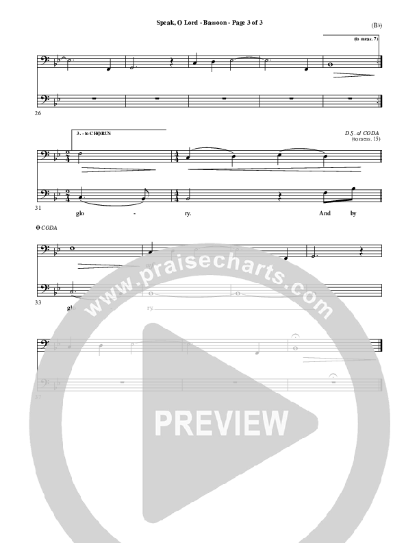 Speak O Lord Bassoon (Stuart Townend)