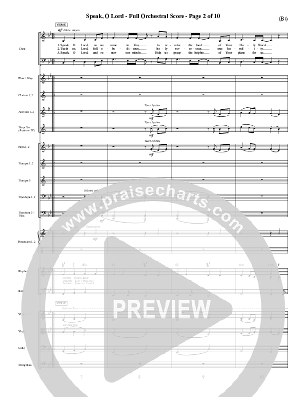 Speak O Lord Conductor's Score (Stuart Townend)