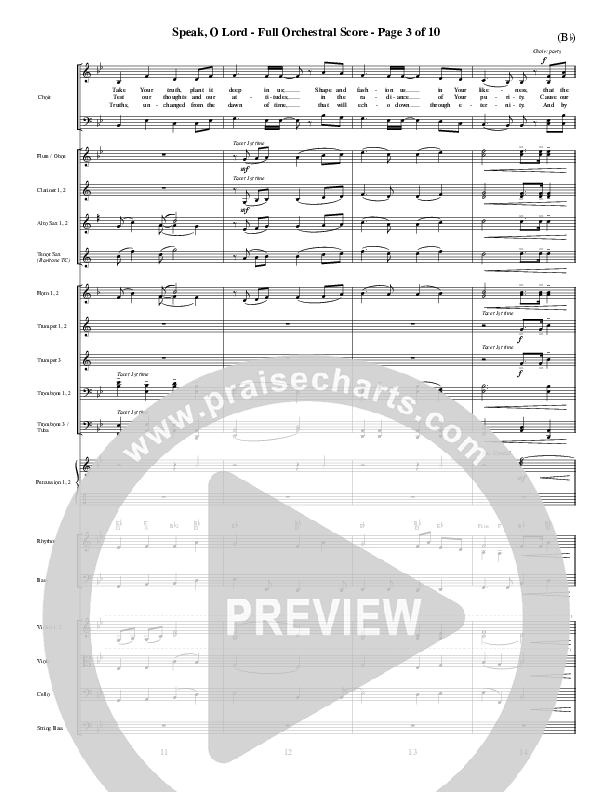 Speak O Lord Conductor's Score (Stuart Townend)