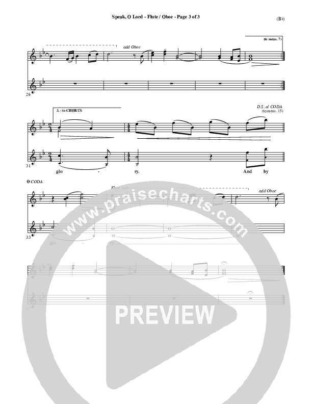 Speak O Lord Flute/Oboe (Stuart Townend)